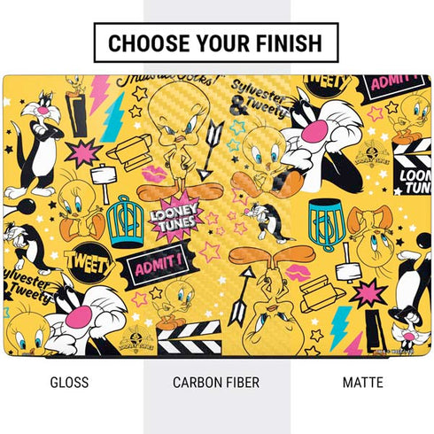 Looney Tunes Tweety and Sylvester Patches Dell Vostro Skin